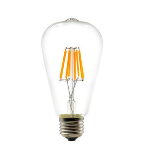 Ampoule en verre à filament de tungstène LED Edison E27 Lumière blanc chaud Ambiance rétro Base à vis Économie d'énergie Utilisation en jardin - Product Image 1