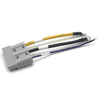 Câble de 1 pied 10AWG avec connecteur 50A pour batteries de camions, automobiles et chariots élévateurs, de type prise de batterie 50A à borne à anneau.