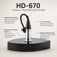 Sondeur écholocalisant numérique complet Hi-target HD-670 200 kHz, faisceau unique, profondeur 300 m, précision 1 cm, IP66, alliage de magnésium, transducteur Win10