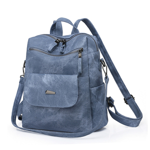 Nouveau femmes rétro Vintage PU <span class=keywords><strong>sac</strong></span> à dos <span class=keywords><strong>femme</strong></span> étudiant livre <span class=keywords><strong>sac</strong></span> fermeture à glissière <span class=keywords><strong>sac</strong></span> à <span class=keywords><strong>main</strong></span> à la mode pour collège voyage école utilisation - Product Image 3