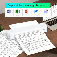 Imprimante portable sans fil Marklife X8 A4, connexion sans fil, compatible avec les téléphones mobiles et les ordinateurs, petite taille, autonomie de 5 heures