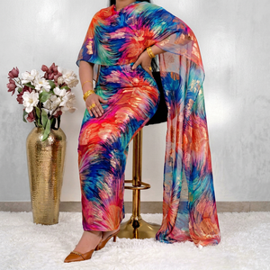Robe Thobe Soudanaise de Haute Qualité pour Femmes – Vente en Gros Usine – Tissu Voile de Soie Polyester Imprimé Numérique Respirant Super Tissé - Product Image 1