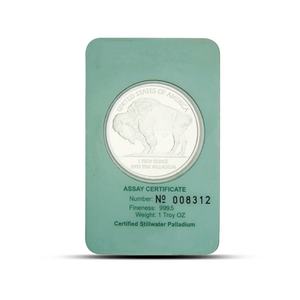 Tarjeta de prueba de paladio redonda de 1 oz, lingote de metales preciosos para inversión, embalaje protector para monedas con número de certificado - Product Image 3