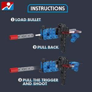 Juego de Bloques de Construcción Educativos para Niños, Juego de Disparos, Bloques de Construcción para Armar, Lanzador de Pistolas, Más de 90 Piezas - Product Image 3