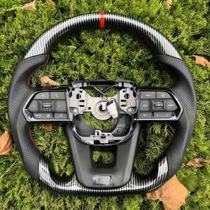 Volant en fibre de carbone forgé sur mesure <span class=keywords><strong>pour</strong></span> Toyota Land Cruiser LC300 LC200 LC70 Prado Hilux GR avec palettes de changement de vitesse - Product Image 4