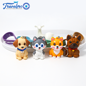 Новые милые 3D-брелоки из ПВХ и резины в виде аниме-собак, подвески для сумок, мультяшные брелоки на запястье - Product Image 5