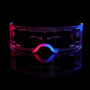 Cyberpunk LED Glowing <strong>Glasses</strong> Fashionable Plastic <strong>Party</strong> Supplies for Men Women for <strong>Parties</strong> Events Premium Promotional <strong>Item</strong> - Product Image 2