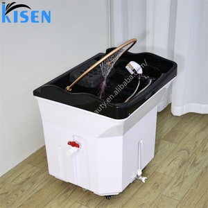 Lavacabezas Portátil Kisen Salon Pipeless con Reposacabezas Ajustable y Ruedas para Spa Capilar Japonés - Product Image 2