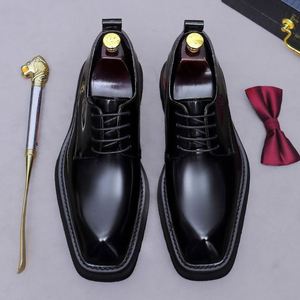 Nuevos Zapatos Formales de Cuero Genuino con Cordones para Hombre, Talla Grande 37-46, Transpirables, Ligeros, Antideslizantes, Casuales, de Vestir para Oficina - Product Image 3