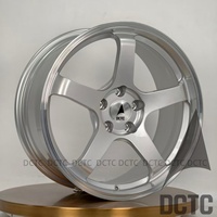 Jantes en alliage forgé DCTC 17-18 pouces, 5 branches, nouveau design à déport profond pour voitures de tourisme JDM 4X100/5X100/5X114.3 PCD