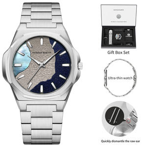 Montre HANNAH MARTIN Starry Sky ultra-fine, lumineuse et étanche, vente en gros, montre pour homme de haute qualité, ensembles cadeaux - Product Image 5