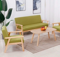Canapé économique en bois massif, ensemble complet de meubles de salon pour la maison, le bureau, le bar, les loisirs, les hôtels et les restaurants
