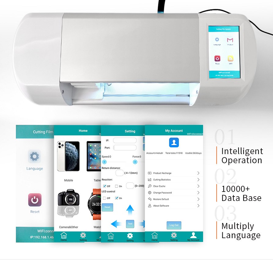 Поставка с завода RICOO, машина для резки гидрогеля, машина для резки гидрогелевой пленки