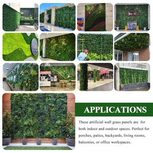 Premium Faux Green <strong>Wall</strong> Panel UV Protected Plastic <strong>Leaves</strong> Artificial Grass <strong>Wall</strong> for Home Office Indoor Outdoor <strong>Decoration</strong> - Product Image 6