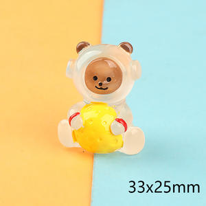 ขายด่วน! จี้อะคริลิคหมีนักบินอวกาศ 3 มิติ เรืองแสง ขนาดเล็ก สำหรับทำเครื่องประดับ ตกแต่งโต๊ะทำงาน หมีน่ารัก - Product Image 3