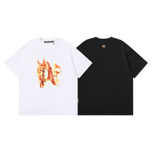 <span class=keywords><strong>Camiseta</strong></span> Unisex de Algodón Puro con Estampado de Oso Despedecido de <span class=keywords><strong>Palm</strong></span> Angel, Manga Corta Holgada, Primavera/Verano, para Parejas, Venta al por Mayor Transfronteriza - Product Image 4