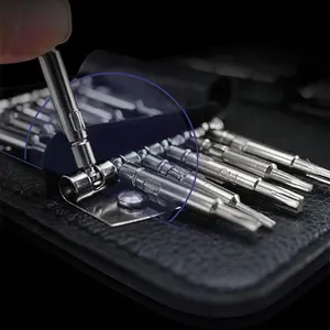 OTS-09 25-in-1 Leather Case Screwdriver Combo Set Hardware Repair Tools Mobile Phone Laptop repair magnetic screwdriver bit set