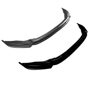 Spoiler avant Volkswagen Tiguan Mk2 R-Line 2017-2020, finition noire piano, texture carbone, finition mate, style tuning - Product Image 2
