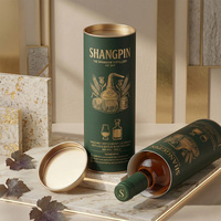 Emballage en tube de papier pour vin sans plastique durable, boîte cylindrique en carton kraft biodégradable pour spiritueux, bouteille de vin, cadeau