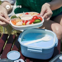 Boîte à lunch personnalisée pour enfants et étudiants, compartimentée, étanche, sans BPA, avec couvercle en plastique de qualité alimentaire, compatible micro-ondes, OEM ODM