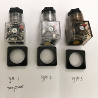 Connecteur de bobine solénoïde DIN 43650-A avec LED 12,24 V CC, 3 pôles + terre
