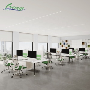 Postazione di Lavoro Modulare per Ufficio, Spazi di Coworking, Scrivania per 4-6 Persone con Telaio in Acciaio per Uso Ufficio - Product Image 2