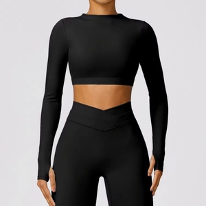 Bán Buôn Chất Lượng Cao Phụ Nữ Thoáng Khí Phòng Tập Thể Dục Yoga Phù Hợp Với Mông Nâng Sexy Tập Thể Dục Chéo V-Hình Dạng Vành Đai Xà Cạp Yoga Bộ - Product Image 1