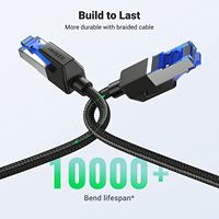Cable Ethernet UGREEN Cat 8 trenzado de alta velocidad 40Gbps 2000Mhz Cable de red Cat8 RJ45 blindado Cables LAN de alta resistencia para interiores