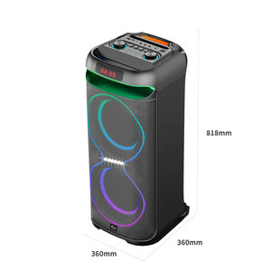 ZQS8258 8 pouces Portable pour Bluetooth karaoké haut-parleur grande puissance boîte de fête d'origine HiFi extérieur karaoké chariot haut-parleur - Product Image 6