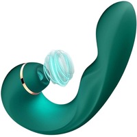 Jouets sexuels pour couples Stimulation anale vaginale Double extrémité vert vibrant g Spot gode léchage clitoridien succion vibrateur pour femme