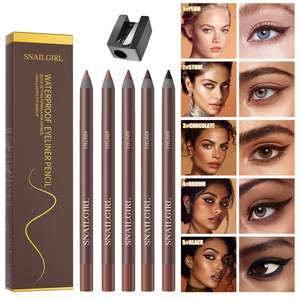 Ensemble de crayons pour les yeux imperméables Snailgirl, 5 couleurs, maquillage pour les yeux longue durée avec taille-crayon - Product Image 1