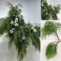 Plantes artificielles murales en plastique vert de 100 cm, écologiques, très vendues, pour la décoration intérieure/extérieure des bureaux et des fêtes
