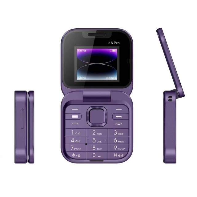 Mini Flip Phone i16 Pro Flip Phone Dual SIM 2G Button Mini Factory Direct Sales
