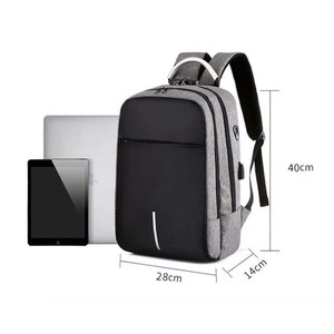 Muestra gratuita, mochila para portátil de viaje, negocios, escuela, para adolescentes, con logotipo personalizado, duradera, moderna, con puerto USB, para chicos. - Product Image 2