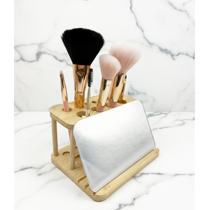 ที่จัดแปรงแต่งหน้าไม้ไผ่/อะคริลิค พร้อมกระจก รุ่น ACC-130 ราคาสุดคุ้ม บรรจุภัณฑ์แบบขายส่ง ขายดีที่สุด - Product Image 3