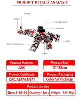 Jinying AK47 Pistolet à balles souples, pistolet à gel électrique automatique en plastique, jeu de tir, pistolet à hydrogel électrique