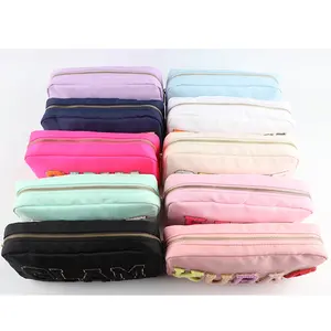 Stock Multi Colors Travel Cosmetic Bags For Girls Makeup Bags With Zipper