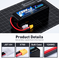 Zeee 6S 22.2V Lipo Batterie 6500mAh Deans EC5 et XT60 XT90 Connecteur Drone Batterie UAV Batteries