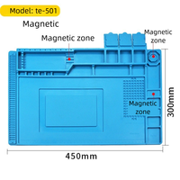 Alfombrilla de Silicona para Reparación de Teléfonos Móviles y Computadoras, Resistente a Altas Temperaturas, Alfombrilla de Trabajo Magnética para Circuitos Integrados