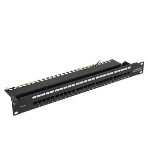 25 Port 6P4C RJ11 1U 19 "raf montaj sesli telefon telefon Cat.3 telekom Patch Panel ile 110/Kron/çift IDC modülleri