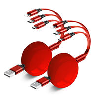 Câble de charge magnétique pour téléphone, prix d'usine, micro type-c USB, câble de charge rétractable 3 en 1