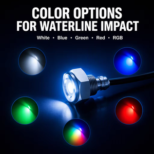 Luci LED Sommergibili per Barche in Acciaio Inox 316L, 27W 1/2 NPT, Luci di Poppa Subacquee, Luci LED per Specchio di Poppa - Product Image 4