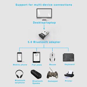 Adaptador Bluetooth <span class=keywords><strong>5.0</strong></span> USB para Computadora Portátil, PC de Escritorio, Altavoz, Auriculares, Transmisor Inalámbrico de Audio, Material Plástico - Product Image 2