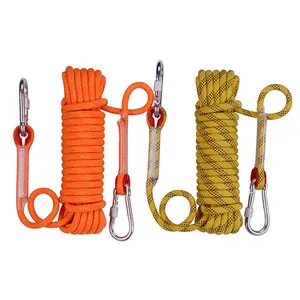 Venda quente 8mm 10mm 12mm Trançado Nylon Estática Escalada Cordas Ao Ar Livre Cordas Estáticas Cordas De Segurança