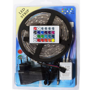 Hot bán 24 key 44 Key 5M 12V <span class=keywords><strong>RGB</strong></span> <span class=keywords><strong>LED</strong></span> Strip ánh sáng TV nền IP65 Rating điều khiển từ xa linh hoạt SMD 5050 nhà thông minh ánh sáng - Product Image 3