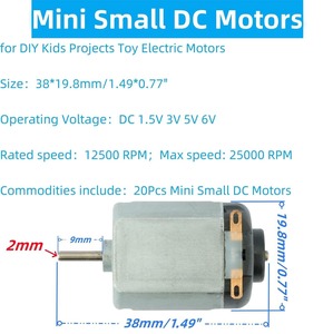 Mini petits moteurs à courant continu 1.5V, 3V, 5V, 6V, 130 Micro moteurs électriques compatibles avec les projets de bricolage pour enfants, 20 pièces - Product Image 2