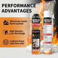Mousse expansive en polyuréthane ignifuge de classe B2, scellant pour isolation thermique et ignifuge pour la construction, les portes et les fenêtres, pour le remplissage
