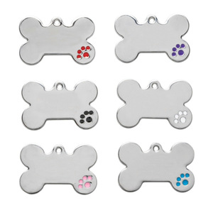 SSeeSY OEM individueller kreativer Knochen-Identitätsetikett personalisiert einfach Anti-Verlust-Buchstaben Katze Hund Halsband Anhänger Haustier-Schmuck - Product Image 4