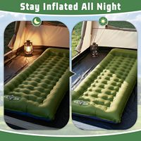 Matelas de couchage autogonflant en TPU pour usine, épaisseur 6,3 pouces, résistant à l'eau, avec pompe intégrée et oreiller, robuste pour la randonnée