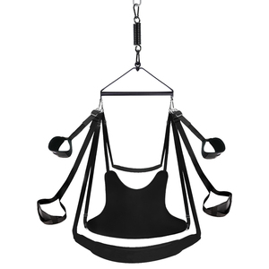 BANSEY Balançoire sexuelle à fixation au plafond avec ressort, multi-supports, harnais de bondage, balançoire avec support, Fesselstuhl, mobilier SM - Product Image 2